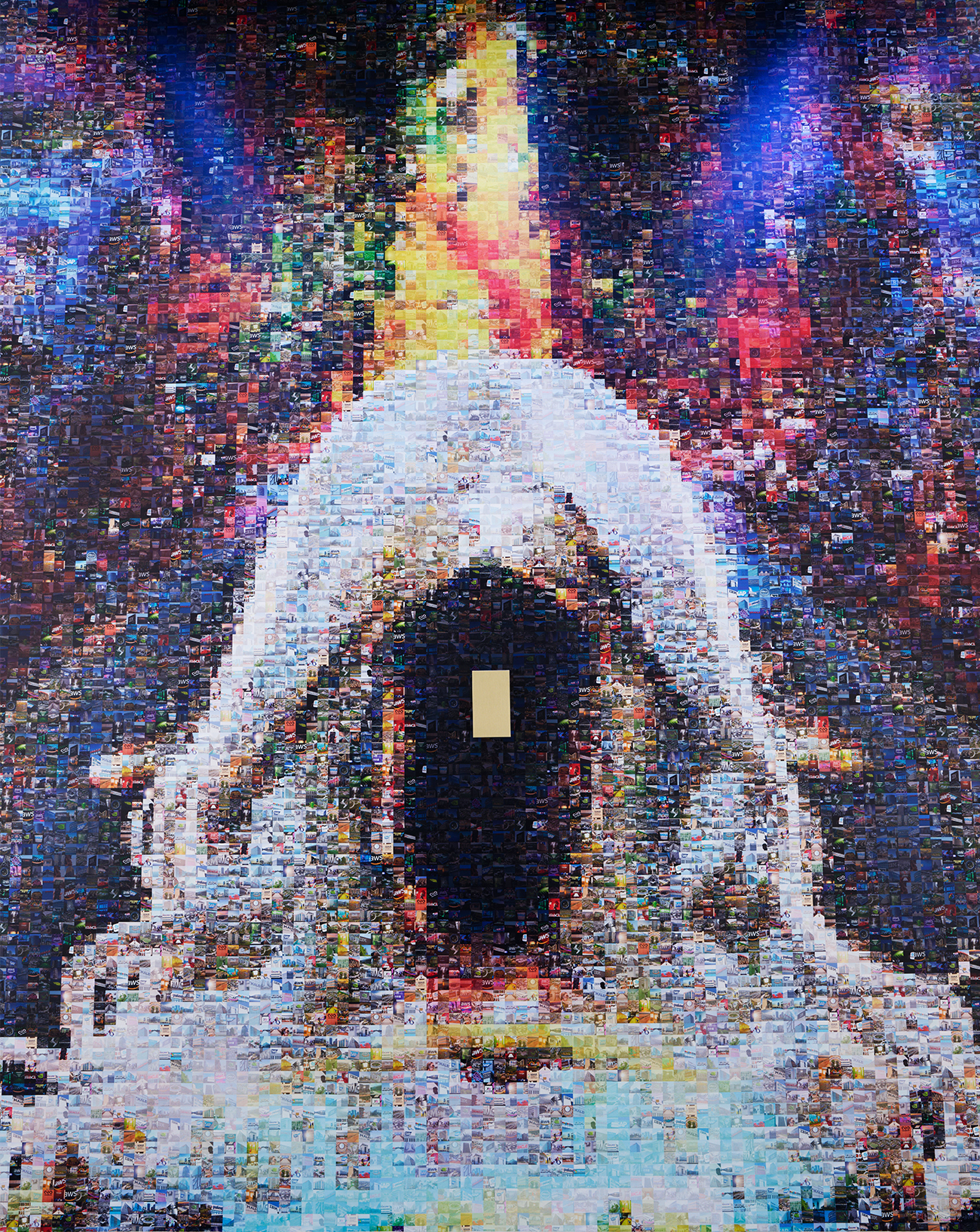 Œuvre de l'artiste Anhar Salem. Vue de l'exposition 1000 milliards d'images chez Reiffers Art Initiatives, Paris.